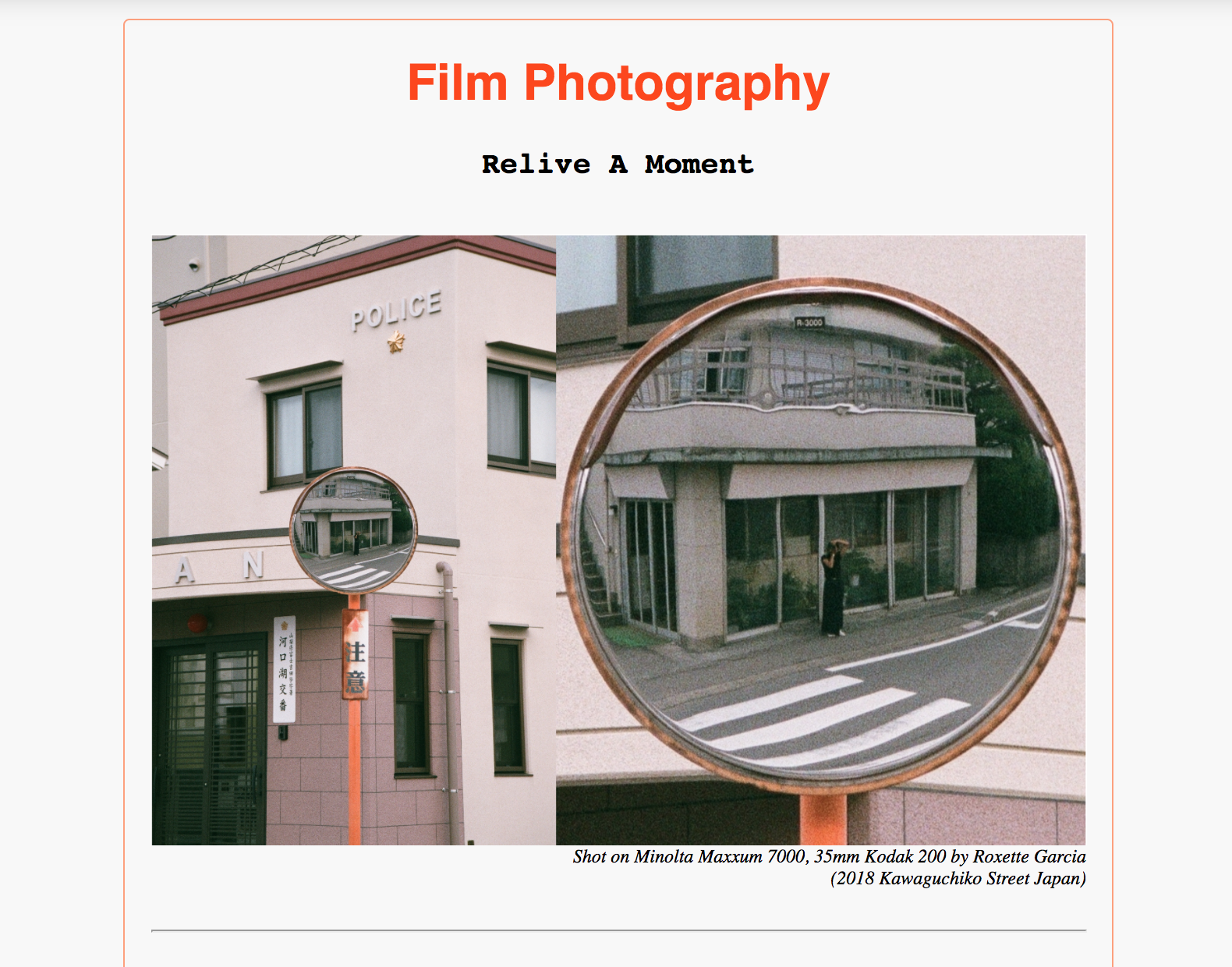 Roxette's film photography page